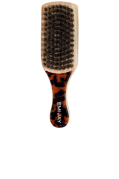Emi Jay Mini Boar Bristle Brush in Tortoise