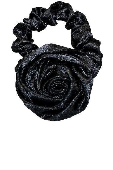 Rosette Scrunchie in Black