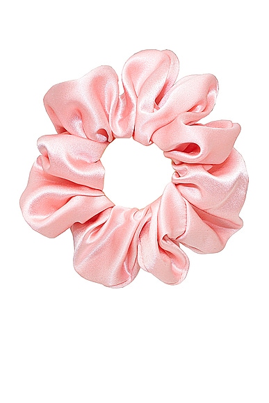Shop Emi Jay Silk Scrunchie In Rose Tan