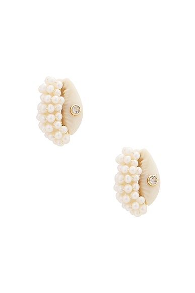 Congo Earrings in White