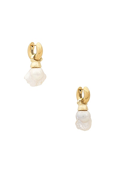 Eliou Stina Earrings in Gold Plated & Pearl
