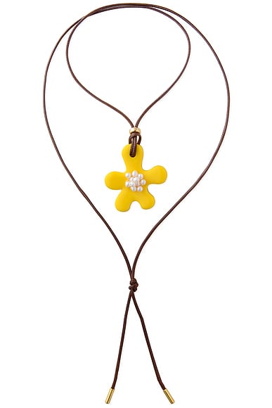 Shop Eliou Chiki Wrap Necklace In Yellow