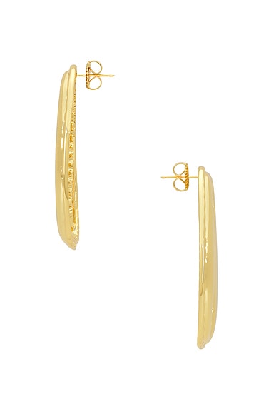 Shop Eliou Concha Earrings In Gold Plated