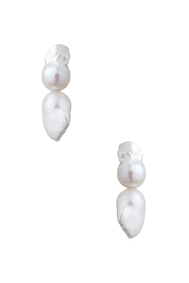 Shop Eliou Yara Earrings In White