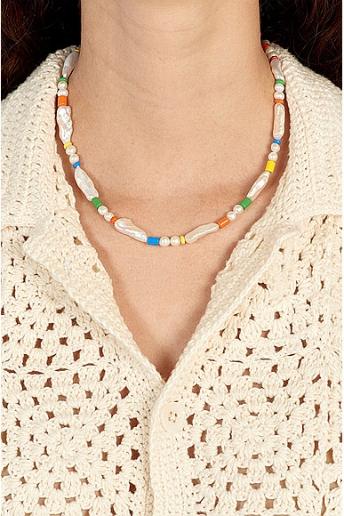 Shop Eliou Lisa Necklace In Freshwater Pearl