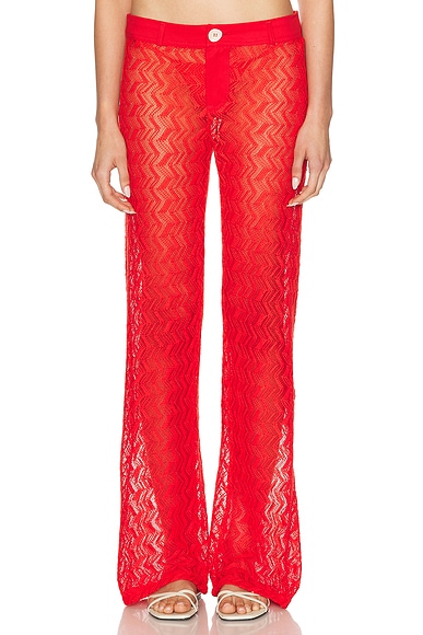 Eliou Rafa Pant in Red Ziggy