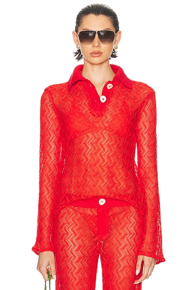 Eliou Andre Top in Red Ziggy