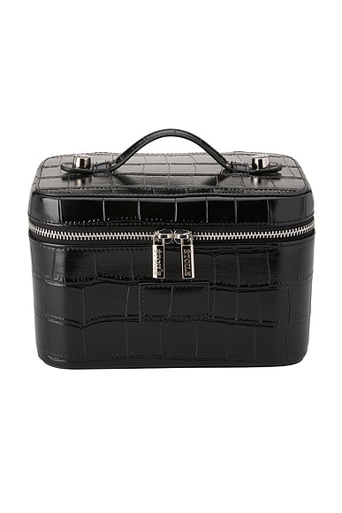 ETOILE COLLECTIVE Mini Vanity Case in Noir Croc