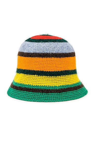 Crochet Stripe Bucket Hat