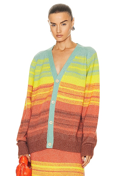 Amiri Tie Dye Cardigan in Blue Orange FWRD