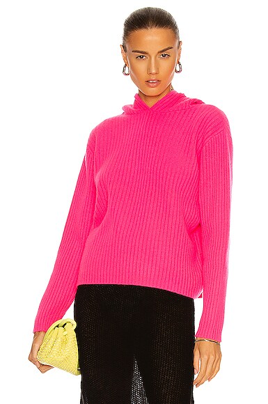 Pink cashmere hoodie Clearance