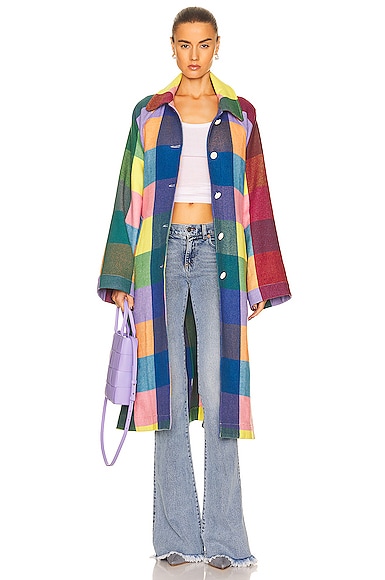Cashmere Rainbow Woven Doheny Coat