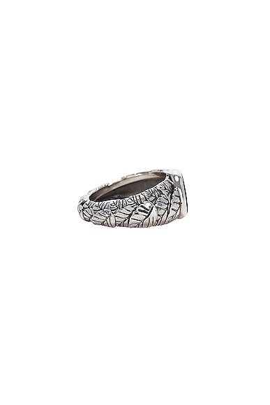 Shop Emanuele Bicocchi Stone Leaves Ring In Silver