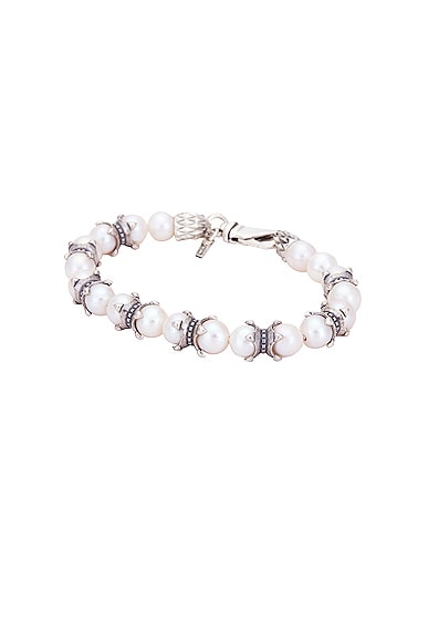 Large Pearl Bracelet in White