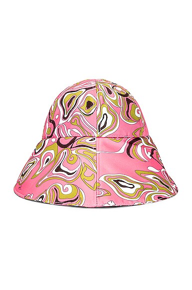 Emilio Pucci Double Twill Bucket Hat in Pink