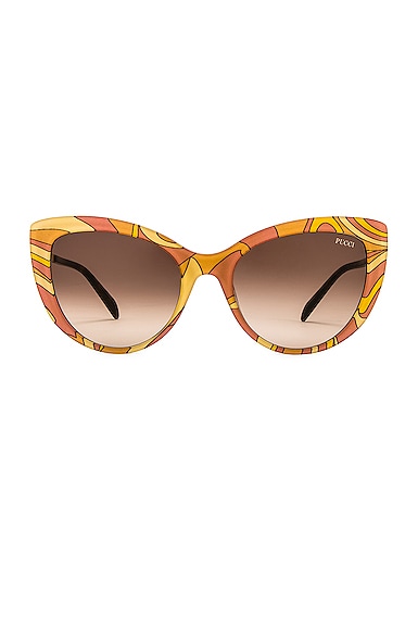 Emilio Pucci Cat Eye Acetate Sunglasses in Pink