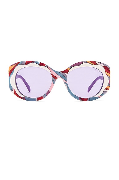 Emilio Pucci Acetate Sunglasses in Purple
