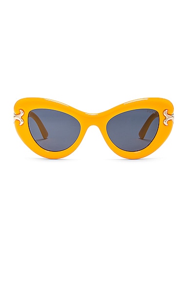 Cat Eye Acetate Sunglasses in Yellow