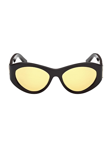 Emilio Pucci Cat Eye Sunglasses in Black & Brown