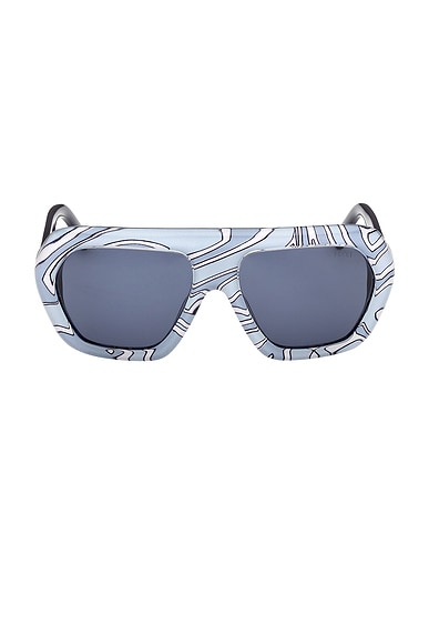 Emilio Pucci Geometric Sunglasses in Blue