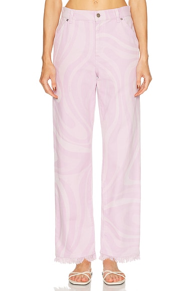 Emilio Pucci Wide Leg in Laser Rosa