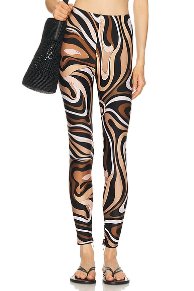 Emilio Pucci Legging in Black & Gold