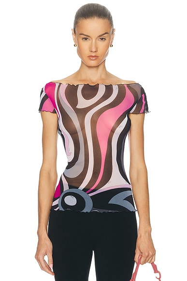 トップス NEW made in ITALY EMILIO PUCCI tops Emilio Pucci Op Art Turtleneck Top | FIFTH-MAIN