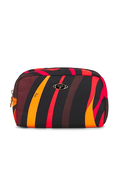 Emilio Pucci Beauty Case Bag in Orange & Black