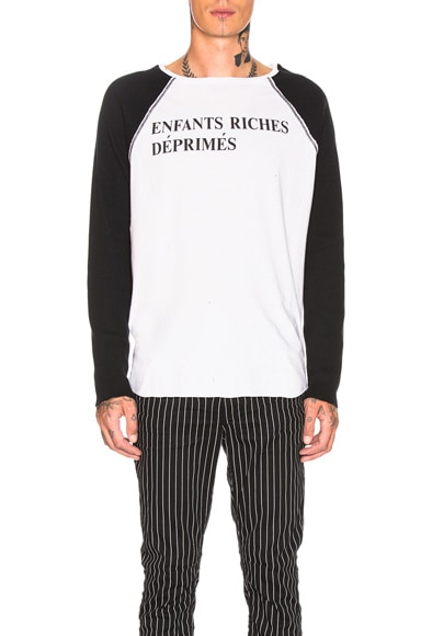 Enfants Riches Deprimes Reverse Logo Long Sleeve Thermal in White