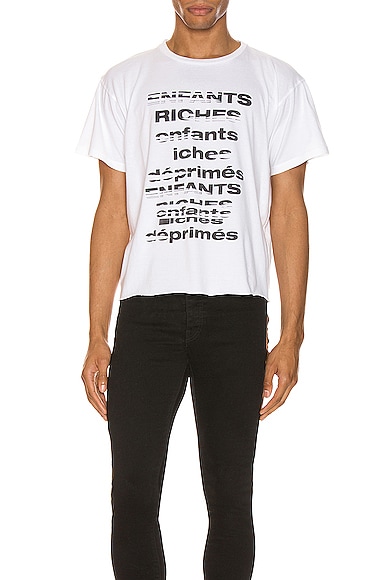 Enfants Riches Deprimes ERD TV Static Short Sleeve Tee in White | FWRD