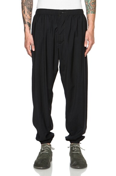 Engineered Garments Tropical Wool Balloon Pants in Navy | FWRD
