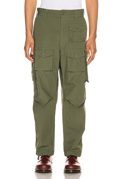 Engineered Garments FA Pant in Olive Cotton Ripstop | FWRD