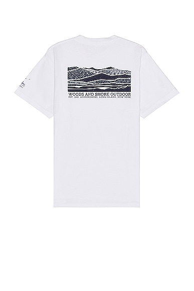 Shop Engineered Garments Printed Cross Crew Neck T-shirt In White