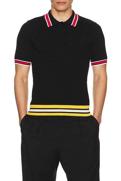 Entire Studios Ribbed Polo in Inferno