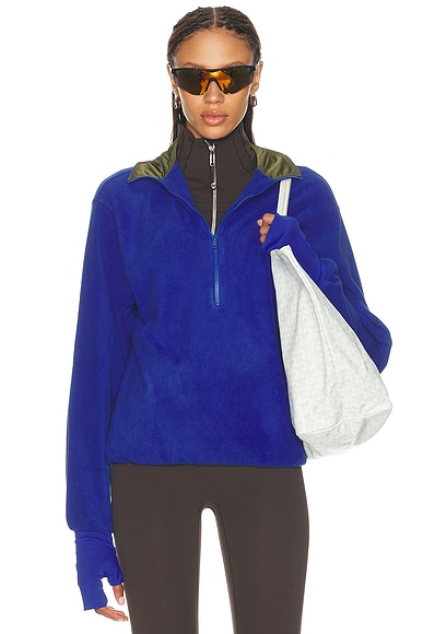 Entire Studios Shell Fleece Pullover Sweatshirt in Cerulean