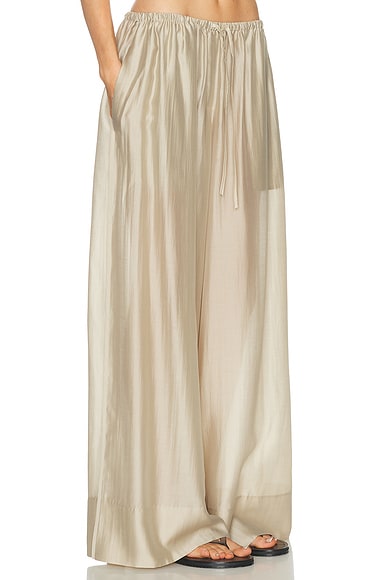 Entire Studios Vento Wide Leg Pant in Champagne