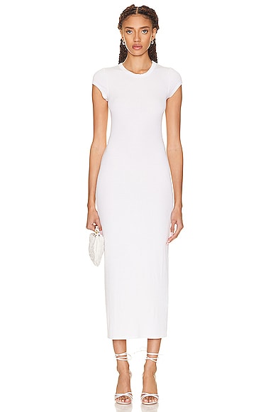 Rib Cap Sleeve Dress