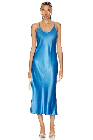 Ganni cameron slip hotsell dress