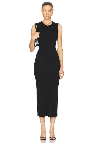 Textured Rib Sleeveless Maxi Dress