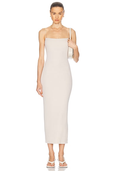 Silk Knit Jersey Essential Strappy Dress