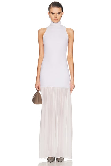 Airy Halter Turtleneck Dress