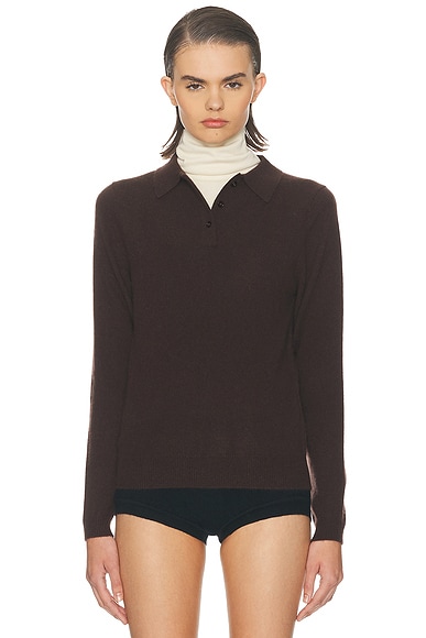 Knit Cashmere Polo Sweater