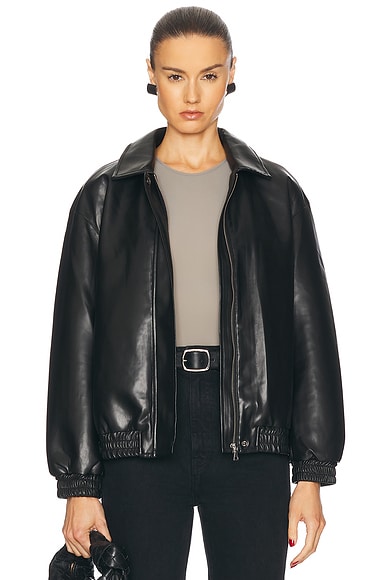 Enza Costa Leather Jacket in Black | FWRD