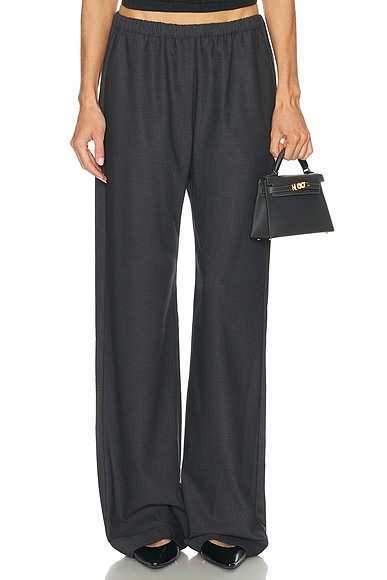 Enza Costa Everywhere Suit Pant in Charcoal