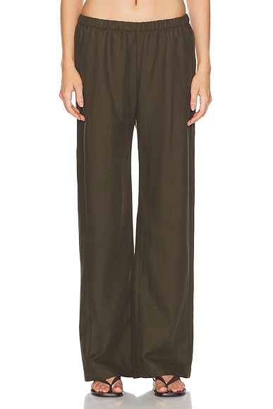 Enza Costa Twill Everywhere Pant in Military