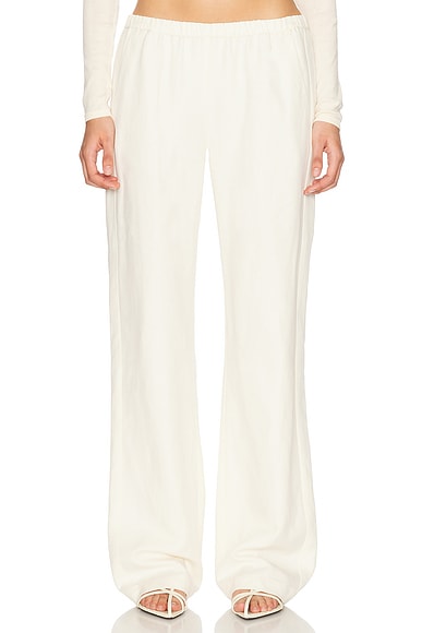 Enza Costa Twill Everywhere Pant in Vanilla