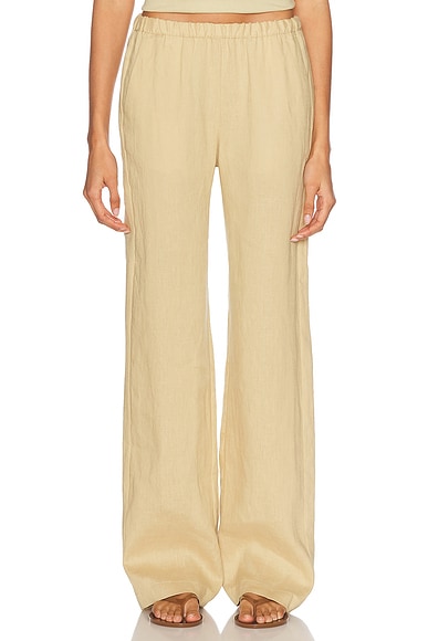 Enza Costa Linen Everywhere Pant in Blonde