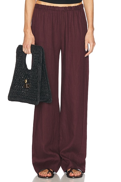 Enza Costa for FWRD Everywhere Pant in Dark Cherry