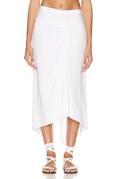Enza Costa Italian Sarong Skirt in White