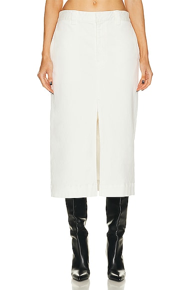 Enza Costa Soft Touch Slit Skirt in Undyed